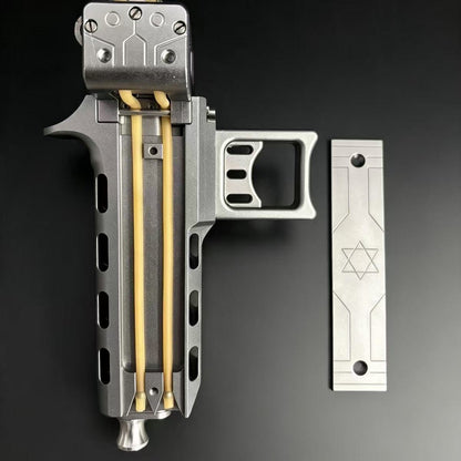 Auto-Reload Metal Slingshot with Quick-Feed Ammo Magazine