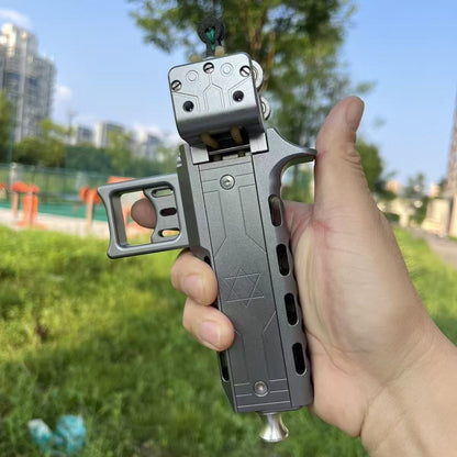 Auto-Reload Metal Slingshot with Quick-Feed Ammo Magazine