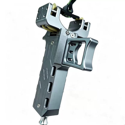 Auto-Reload Metal Slingshot with Quick-Feed Ammo Magazine